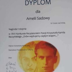 Konkurs Recytatorski Poezji K.K. Baczyńskiego „Znów wędrujemy ciepłym krajem…” w Czernikowie